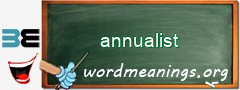 WordMeaning blackboard for annualist